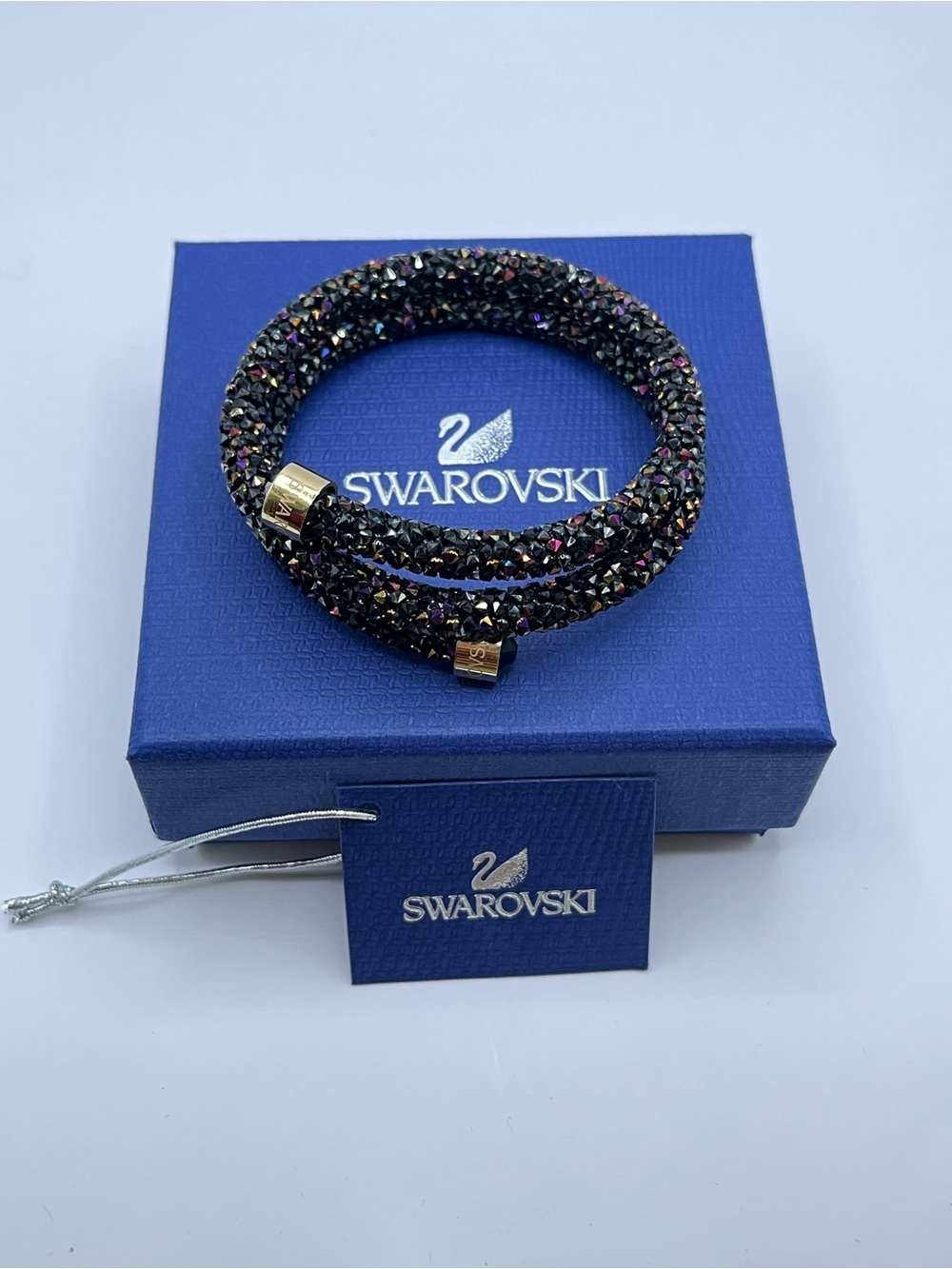 Swarovski Crystaldust Black Crystal Double Wrap Bracelet